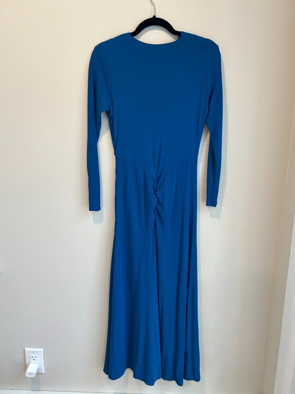 Reiss Teal Blue Long Sleeve Maxi Dress - Picture 9 of 11